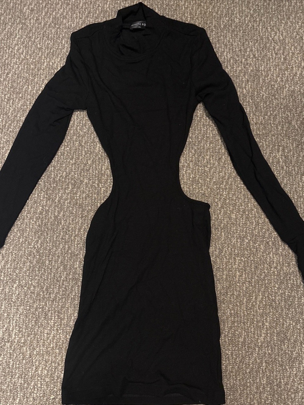 Black Long Sleeve Cutout Dress